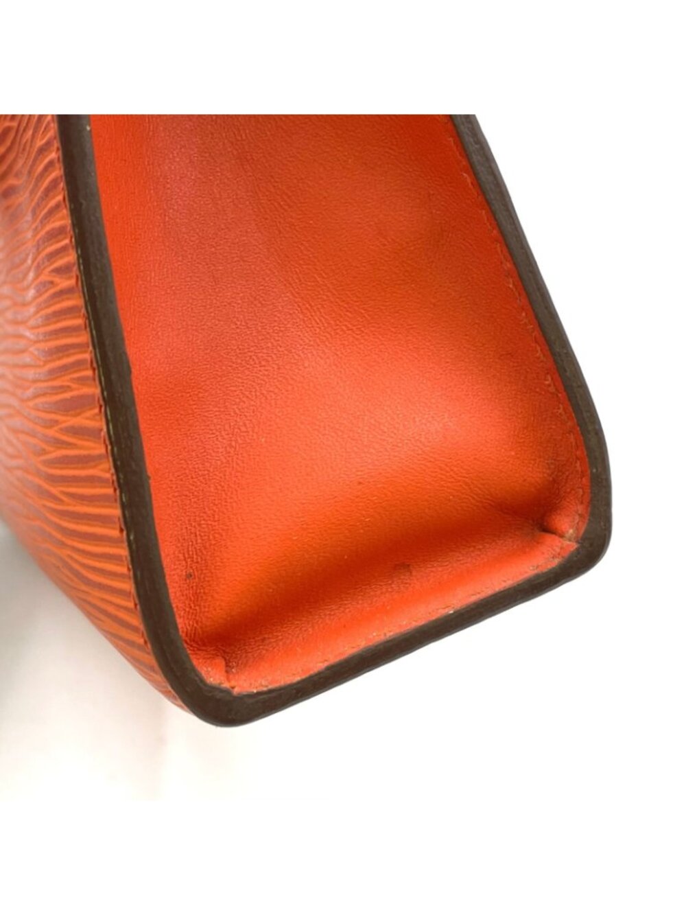 Louis Vuitton Poche Toilette Epi Leather Orange Pouch Silver - Picture 10 of 15